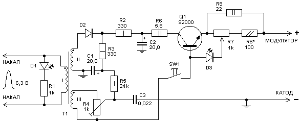 Прибор для восстановления кинескопов. Прибор для восстановления кинескопов.