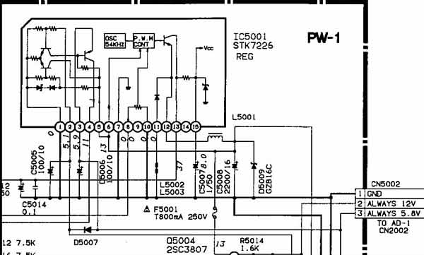 Ремонт гибридного стабилизатора STK7226 Ремонт гибридного стабилизатора STK7226