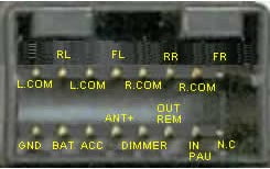 Разъёмы а/магнитол ALPINE Разъёмы а/магнитол ALPINE