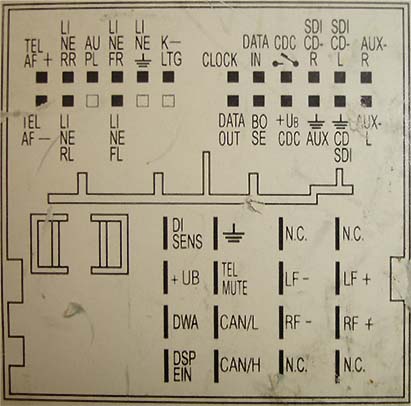 Разъёмы а/магнитол AUDI