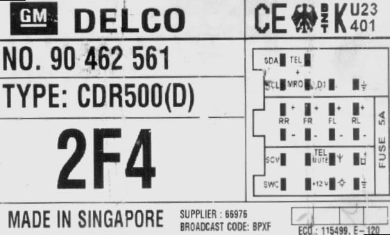 Разъёмы а/магнитол Delco Разъёмы а/магнитол Delco