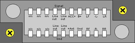 Разъёмы а/магнитол Goldstar, LG Разъёмы а/магнитол Goldstar, LG
