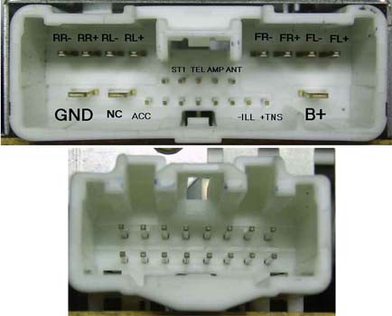 Разъёмы а/магнитол CHINA