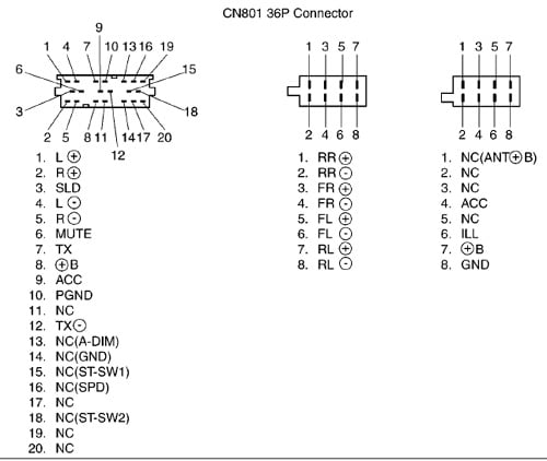 Разъёмы а/магнитол TOYOTA Разъёмы а/магнитол TOYOTA