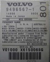 Разъёмы а/магнитол VOLVO