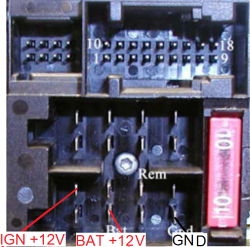 Разъёмы а/магнитол MERCEDES