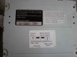 Разъёмы подключения CHANGER Разъёмы подключения CHANGER