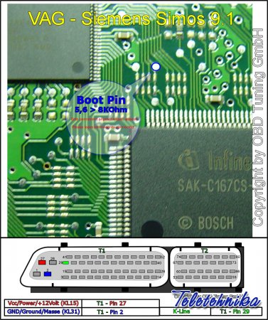 Подключение ЭБУ Siemens