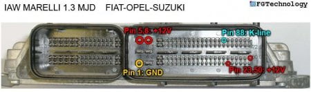 Подключение ЭБУ автомобилей Fiat