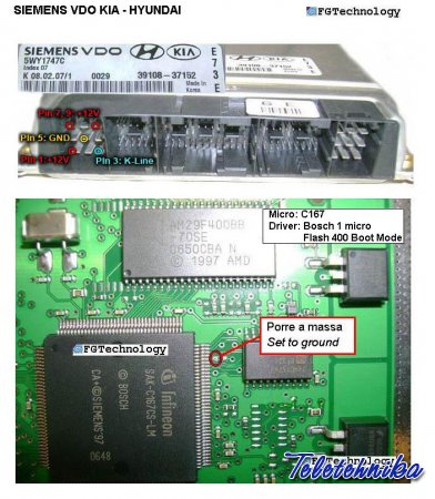 Подключение ЭБУ автомобилей Kia