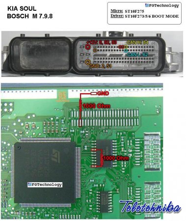 Подключение ЭБУ автомобилей Kia