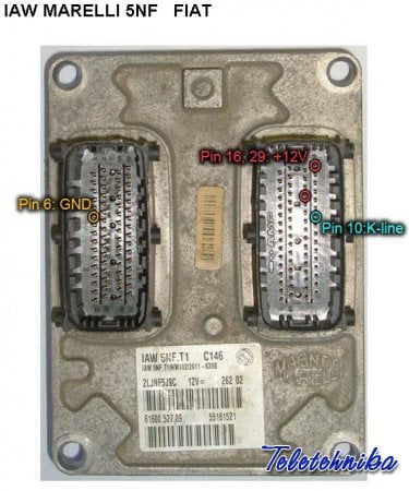 Подключение ЭБУ автомобилей Fiat