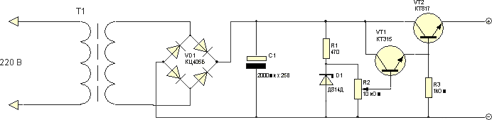 Блок питания начинающего радио любителя. Блок питания начинающего радио любителя.
