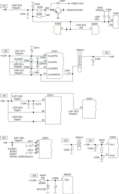 Видеомагнитофоны и видеоплееры фирмы LG, системы электропитания Видеомагнитофоны и видеоплееры фирмы LG, системы электропитания
